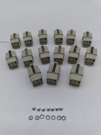  Harting HAN Q5/0-F Quick Lock Connector 230-400V 16Amp 8-Pin Lot of 15