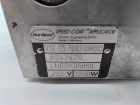 Nordson 8047479 Speed-Coat™ Applicator SCSE-275-P8XD3 