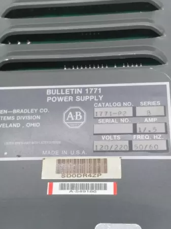  Allen-Bradley 1771-P2 Power Supply 