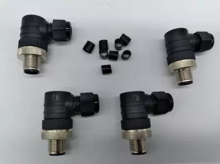 NEW Lumberg M12 Connector Plug 5-Pin Angled Lot of 4