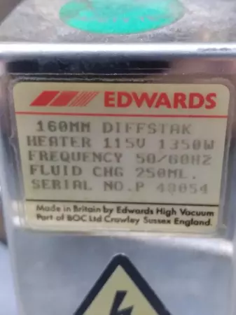 Edwards 160 MM Diffstak Diffusion Pump 