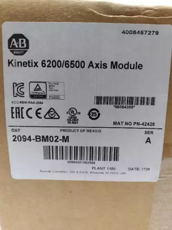 NEW Allen-Bradley 2094-BM02-M Kinetix 6200/6500 Axis Module Servo Drive 