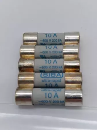 Siba 60 034 34 Ultra-rapid Fuse 600V 10Amp Lot of 5