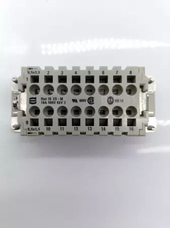  Harting HAN 16 ES-M Terminal Male Connector 