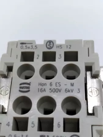  Harting HAN 6 ES-M Terminal Connector Block 