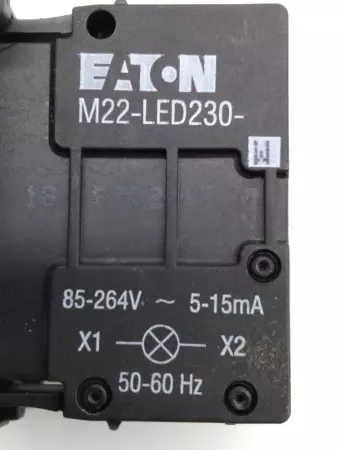  Eaton M22-LED230-W Push Button Switch 125-250V 3-6Amps 