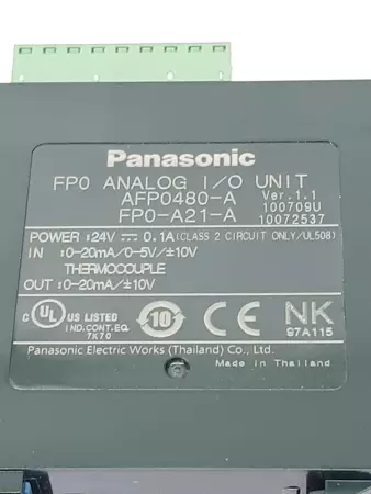 Panasonic FPO-A21 Analog I/O Unit 