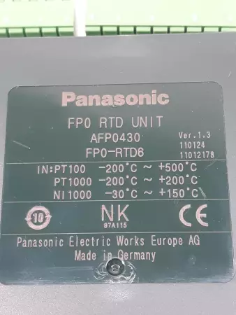 Panasonic FPO-RTD6 Expansion Controller 