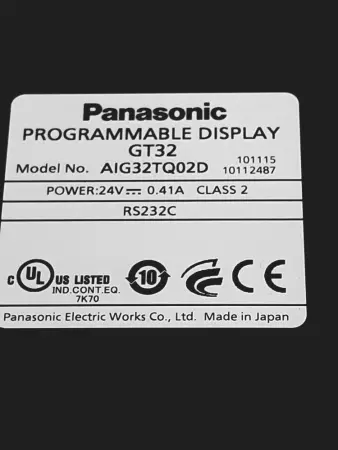 Panasonic A1G32TQ02D Programmable Display 5.7