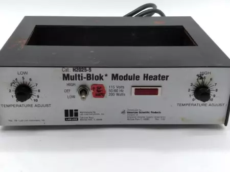  LAB LINE INSTRUMENTS H2025-5 MULTI-BLOCK MODULE HEATER TESTED 