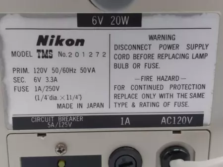 Nikon 201272 TMS Microscope/Inverted Phase Contrast 