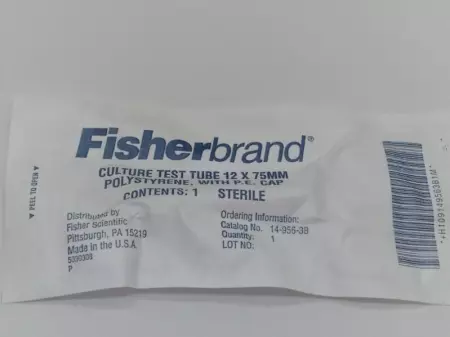 NEW Fisherbrand 14-956-3B Culture Test Tubes 12X75mm Lot of 290