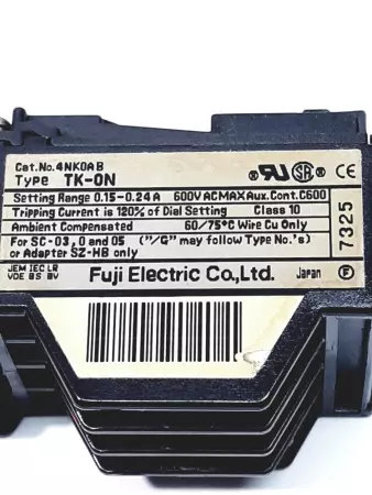 Fuji Electric TK-ON 0.15-0.24A Thermal Overload Relay 0.15-0.24Amp 