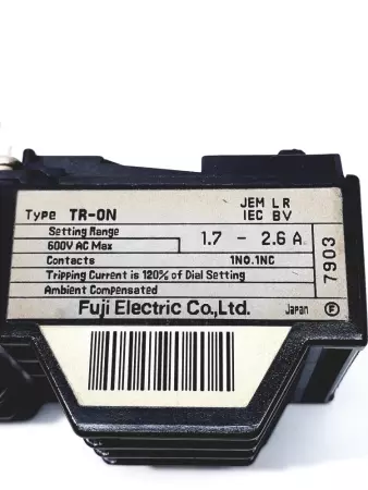 Fuji Electric TR-ON 1.7-2.6A Thermal Overload Relay 1.7-2.6Amp 