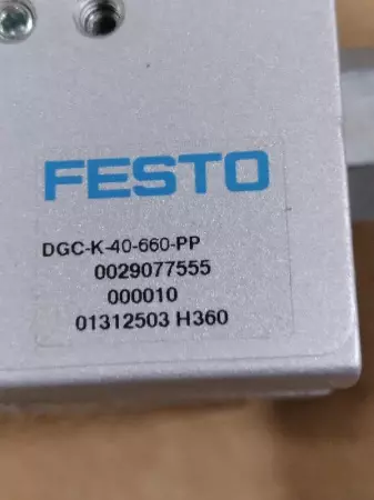 Festo DGC-K-40-660-PP Linear Drive, 40mm Piston 660mm Stroke 