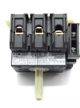  Eaton P3-63 Disconnect Switch, MISSING KNOB 
