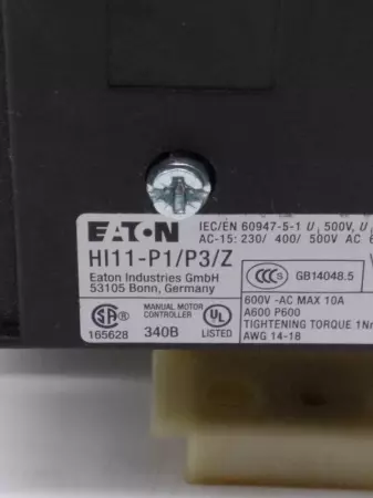 Eaton P3-63 Disconnect Switch, MISSING KNOB 