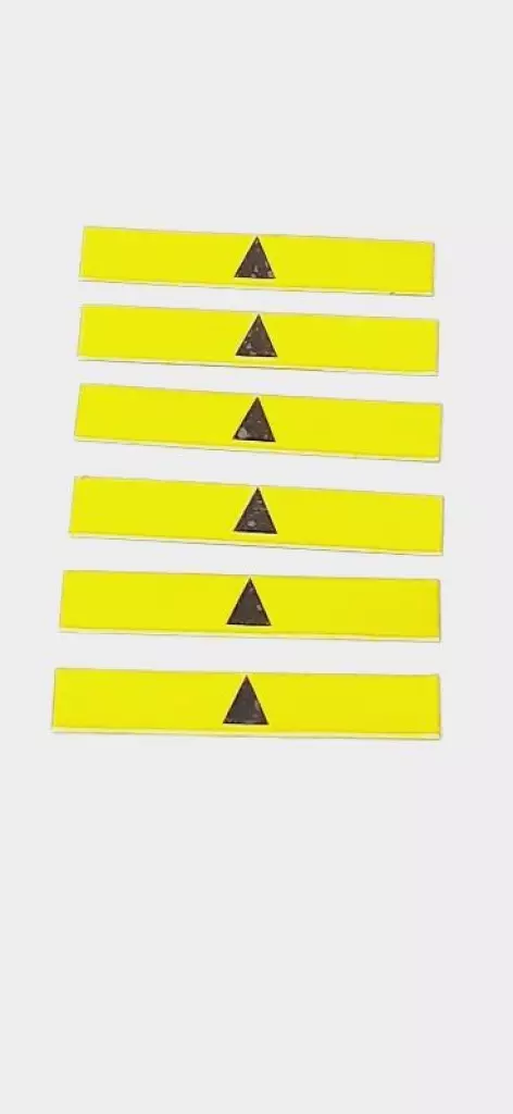 Fanuc A370- 3031- 0004 Adhesive Yellow Caution/Arrow Labels Lot of 6