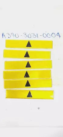 Fanuc A370- 3031- 0004 Adhesive Yellow Caution/Arrow Labels Lot of 6