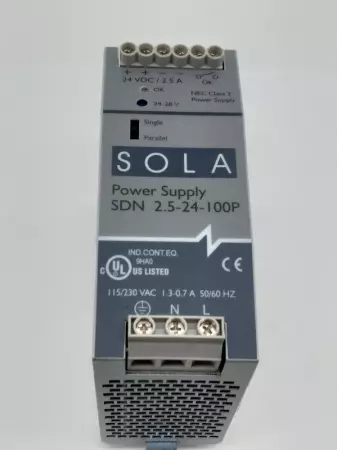  Sola SDN 2.5-24-100P POWER SUPPLY HEVI-DUTY TESTED/CLEANED/EXCELLENT 