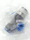 NEW Festo QSTL-1/2-12 Push-In T Fitting 1/2 NPT Male to Two 12mm O.D. Tube 