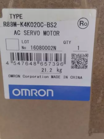 Omron R88M-K4K020C-BS2 AC Servo Motor, 4.0kW 