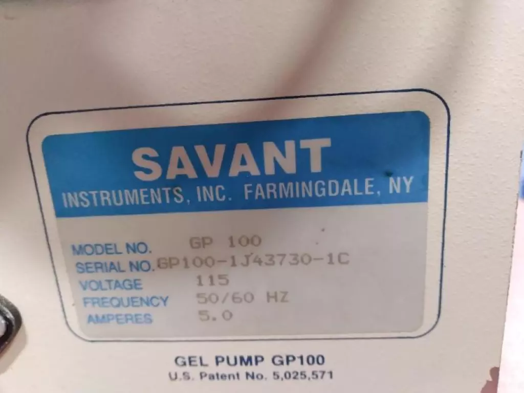 Savant GP100 Laboratory Gel Pump 