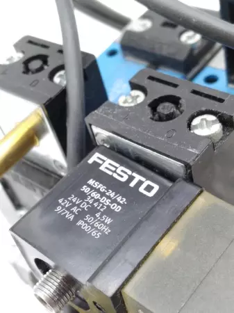  Festo VDMA-24-345-D-1 Valve Assembly MSFG-24/42-50/60-DS-OD Solenoid Coil 