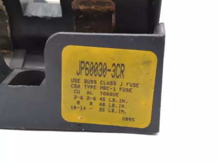 BUSSMANN JP60030-3CR FUSE HOLDER 3 POLE, 600V, 30AMP 