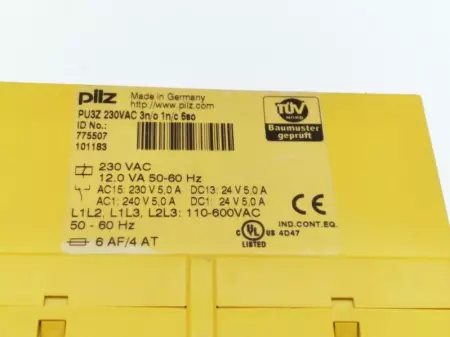  Pilz 775507 PU3Z Safety Relay 