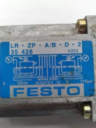  Festo LR-ZP-A/B-D-2 Air Pressure Regulator - 271541 TESTED 