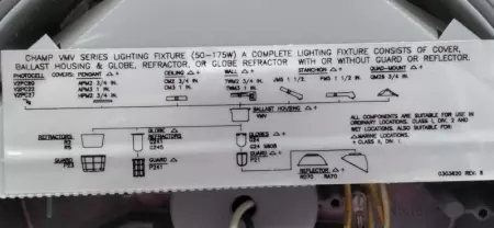 Crouse-Hinds VMVS050/120 Champ® Electric Lighting Fixture 50W 