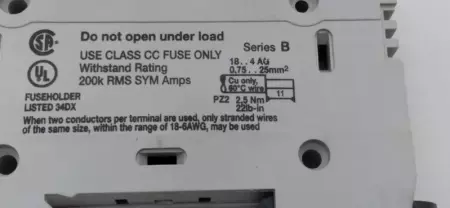 NEW Allen-Bradley 1492-FB1C30-D1 Fuse Holder 72V 30Amp Class CC 