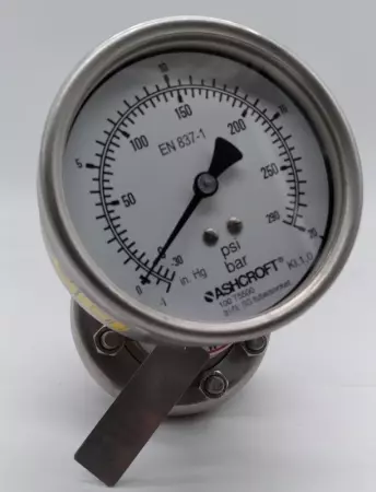 NEW Ashcroft 100 T5500 Pressure Gauge 0-20 Bar/0-290Psi 