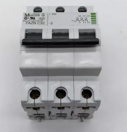  Moeller Electric FAZN-C32-3 32 Amp - 5KA - 277/480V Circuit Breaker 