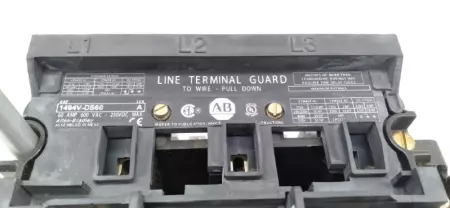  ALLEN BRADLEY 1494V-DS60 & 1494V-FS60 DISCONNECT SWITCH W/ TRAILER FUSE BLO