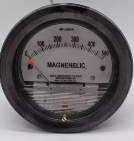  MAGNEHELIC 0-500 BAR PRESSURE GAUGE TESTED 