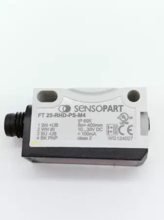 SensoPart FT-25-RHD Photoelectric Proximity Sensor w/FR-25-RL PhE Sensor 