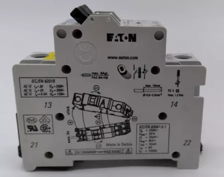  Eaton FAZ-C2/1 CIRCUIT BREAKER W/ FAZ-XHIN11 