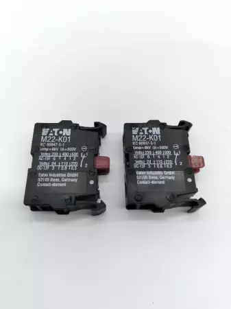 Eaton M22-K01 Contact Block Lot of 2