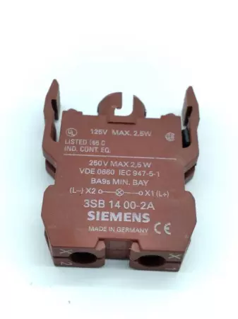 Siemens 3SB-14-00-2A Contact Block TESTED 