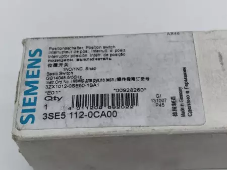 Siemens 3SE5-1120CA00 Position Limit Switch 