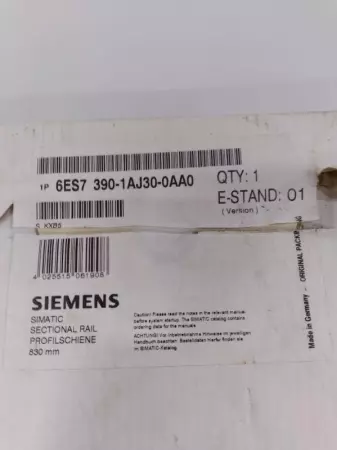 NEW Siemens 6ES7 390-1AJ30-0AA0 Simatic Sectional Rail 830mm 