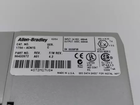 Allen-Bradley 1794-ACN15 SER.C ControlNet Adapter 