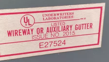  Underwriters E27524 Wireway Or Auxiliary Gutter 2-Way,6-1/2