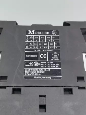  Moeller DIL A-40 CONTACTOR RELAY W/DIL A-XHIO4 TESTED 