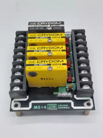 Crydom MS-4 I/O Mounting Board w/6201A-6401A  I/O Modules 
