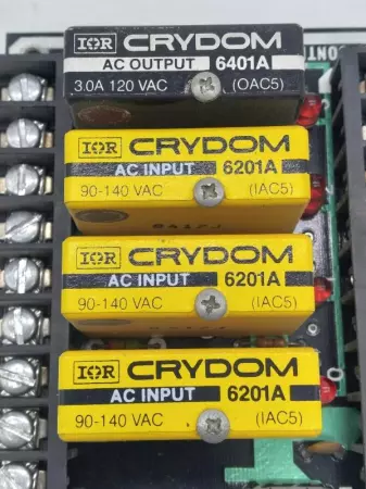 Crydom MS-4 I/O Mounting Board w/6201A-6401A  I/O Modules 