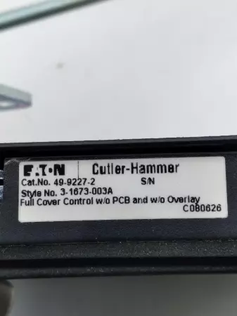  Cutler-Hammer 49-9227-2 Eaton Full Cover Control 