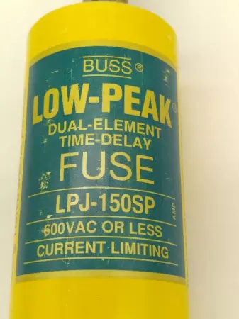 Bussmann LPJ-150SP Low-Peak Time Delay Fuse 600VAC 300VDC 150Amp Class J 